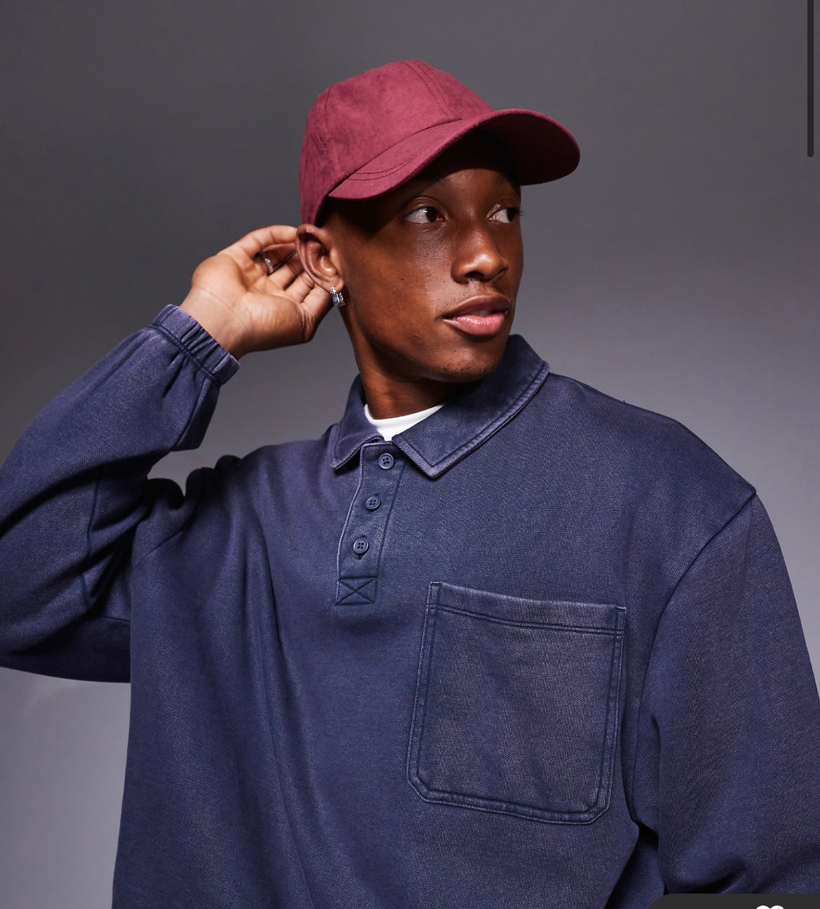 Boxy Oversized Blue Polo