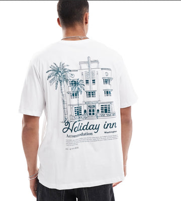 Holiday Inn White Tee