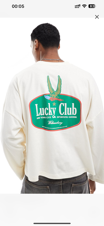 Lucky club long sleeve tee