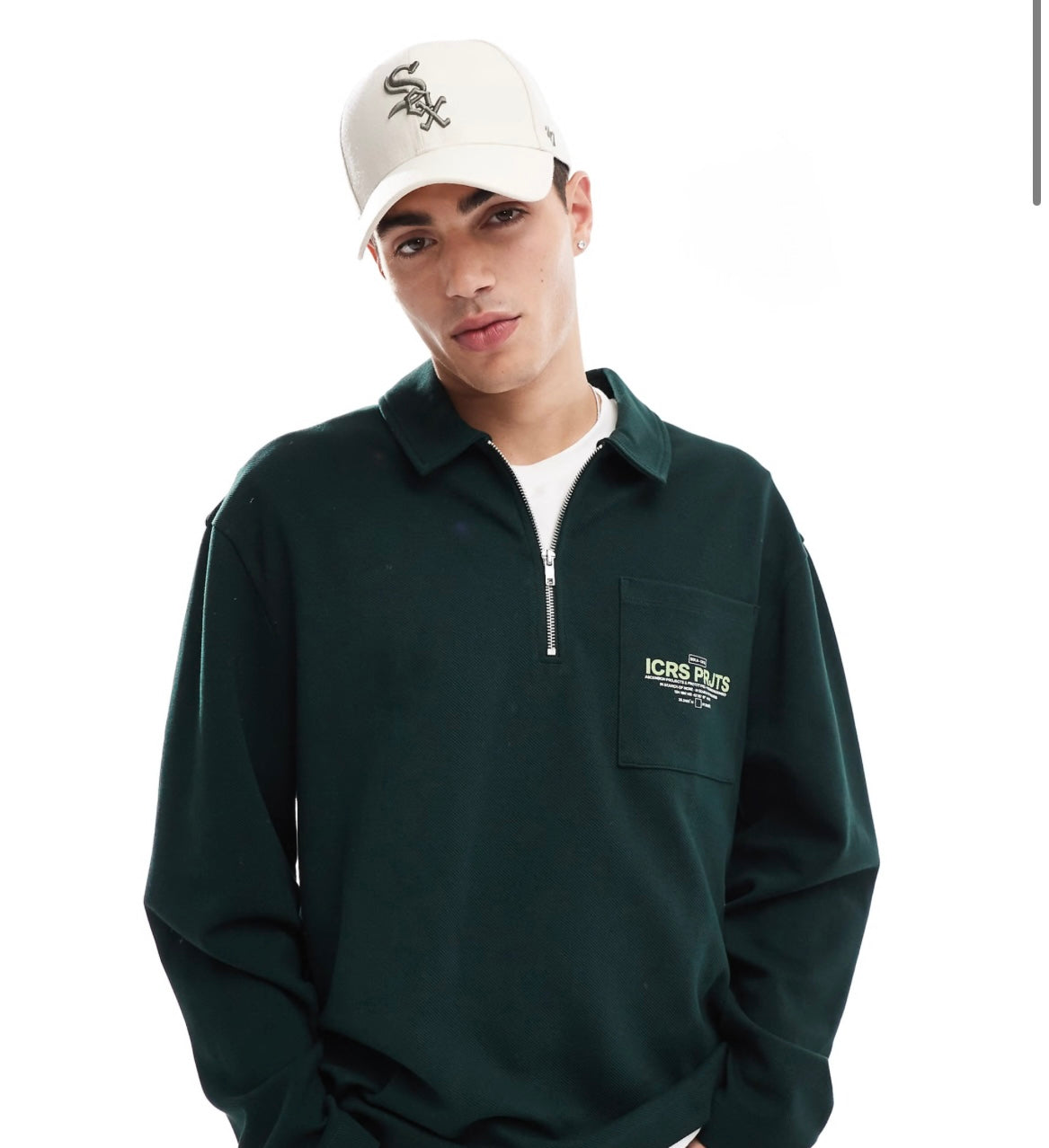 Green Zipper Polo