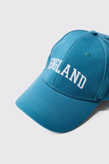 ENGLAND EMBROIDERED CAP IN BLUE